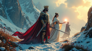 Magische Welten: Der König, der Schwertkämpfer und die Zauberin im Fokus